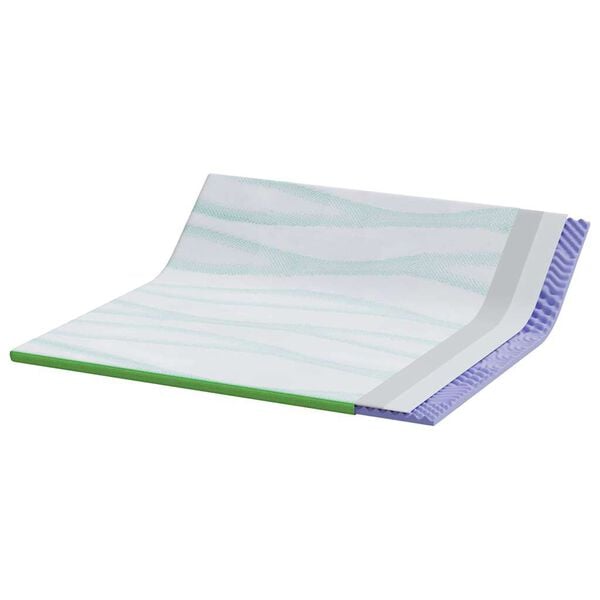 vidaXL Surmatelas Blanc et vert 180 x 200 cm Tissu Jacquard