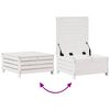 vidaXL Salon de jardin 7 pcs avec coussins blanc bois de pin massif