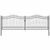 vidaXL Portail de cl&ocirc;ture avec pointe KAMPEN 404 x 125 cm Acier Gris