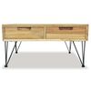 vidaXL Table basse 80x80x40 cm Teck massif