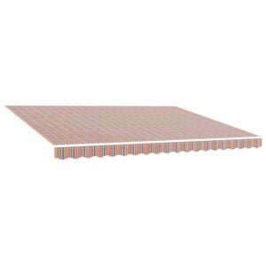 vidaXL Tissu de remplacement pour auvent orange et bleu 5x3 m polyester