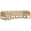 vidaXL Ensemble de canap&eacute;s d'ext&eacute;rieur 7 pc Blanc et Beige