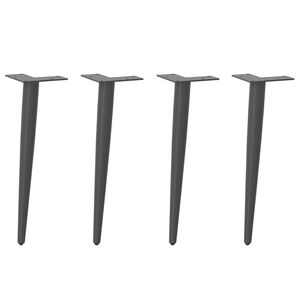 vidaXL Pieds de table basse coniques 4 pi&egrave;ces Anthracite 30-31 cm Acier