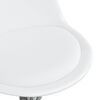 vidaXL Chaises pivotantes &agrave; manger lot de 4 Blanc Similicuir