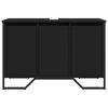 vidaXL Armoire lavabo de salle de bain noir 91x35x60 cm