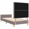vidaXL Cadre de lit avec t&ecirc;te de lit Taupe 90 x 200 cm tissu