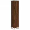 vidaXL Buffet haut Chêne marron 34,5x34x180 cm Bois d'ingénierie