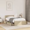 vidaXL Cadre de lit et t&ecirc;te de lit sans matelas ch&ecirc;ne sonoma 75x190 cm