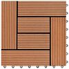 vidaXL Carreau de terrasse 11 pcs Marron 30 x 30 cm WPC