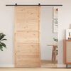 vidaXL Porte de grange Naturel 90 x 2,5 x 208 cm Bois de pin massif