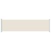 vidaXL Auvent lat&eacute;ral r&eacute;tractable de patio 600x160 cm cr&egrave;me