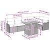 vidaXL Ensemble de canap&eacute; de jardin avec coussin 7 pcs Gris