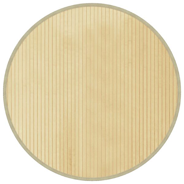 vidaXL Tapis rond naturel clair 80 cm bambou
