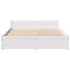 vidaXL Cadre de lit sans matelas blanc 140x190 cm bois de pin massif