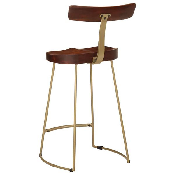 vidaXL Tabourets de bar lot de 2 49x43x88 cm bois de manguier massif