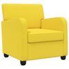 vidaXL Fauteuil Jaune clair Tissu