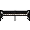 vidaXL Lit de jour sans matelas noir 90x190 cm bois de pin massif