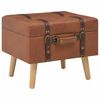 vidaXL Tabouret de rangement 40 cm marron p&acirc;le similicuir