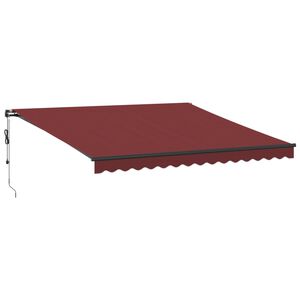 vidaXL Auvent r&eacute;tractable automatique bordeaux 400x350 cm