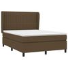 vidaXL Sommier &agrave; lattes de lit avec matelas Marron fonc&eacute; 140x190 cm