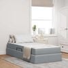vidaXL Lit avec rangement et matelas Gris clair 90 x 190 cm Polyester