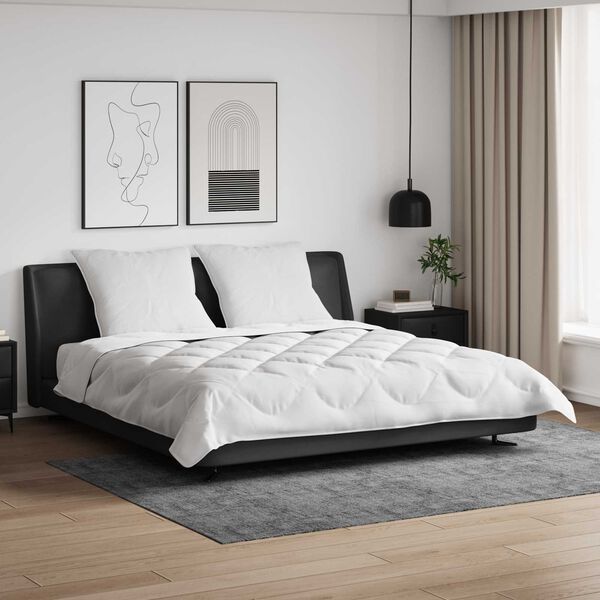 vidaXL Couette avec oreiller 3 pcs Blanc Microfibre