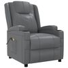vidaXL Fauteuil de massage Anthracite Similicuir
