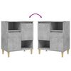 vidaXL Buffets 2 pcs gris béton 60x35x70 cm bois d'ingénierie