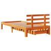 vidaXL Cadre de lit avec tiroirs sans matelas cire marron 75x190 cm