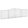 vidaXL Panier de gabions arqué 400x30x100/120 cm Fer galvanisé