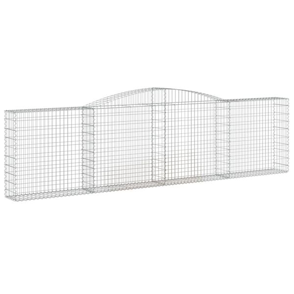 vidaXL Panier de gabions arqué 400x30x100/120 cm Fer galvanisé
