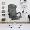 vidaXL Fauteuil de massage inclinable de bureau Gris fonc&eacute; Tissu