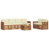 vidaXL Ensembles de canap&eacute;s avec coussin 7 pcs Naturel et Cr&egrave;me