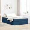 vidaXL Lit avec rangement et matelas Bleu 120 x 200 cm Polyester