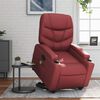 vidaXL Fauteuil inclinable de massage Rouge bordeaux Similicuir