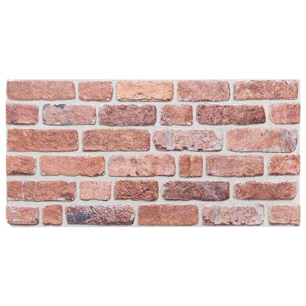 vidaXL Panneaux muraux 10 pcs Rouge 100 x 50 cm Mousse EPS