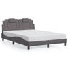 vidaXL Cadre de lit Viana sans matelas gris 140x190 cm similicuir