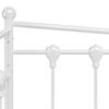 vidaXL Cadre de canap&eacute;-lit sans matelas blanc m&eacute;tal 90x200 cm
