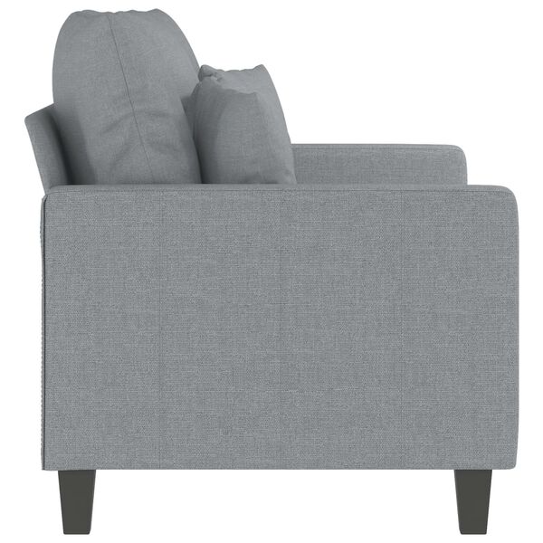 vidaXL Canap&eacute; &agrave; 2 places Gris clair 120 cm Tissu