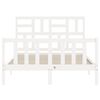 vidaXL Cadre de lit sans matelas blanc bois de pin massif