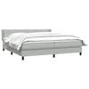 vidaXL Sommier &agrave; lattes de lit et matelas gris clair 180x210cm velours