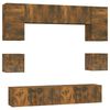 vidaXL Ensemble de meubles TV 8 pcs Ch&ecirc;ne fum&eacute; Bois d'ing&eacute;nierie