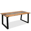 vidaXL Table de salle &agrave; manger Bois d'acacia et verre 180 x 90 x 75 cm