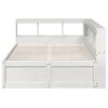vidaXL Lit bibliothèque sans matelas blanc 120x190 cm bois pin massif