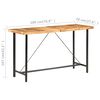 vidaXL Ensemble de bar 9 pcs Bois d'acacia solide et cuir v&eacute;ritable