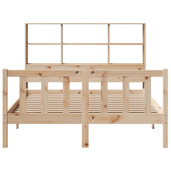 vidaXL Lit bibliothèque sans matelas 120x200 cm bois de pin massif