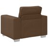 vidaXL Canapé 3 pcs Marron Tissu en lin mélangé