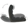 vidaXL Chaise pliable de sol Noir Tissu