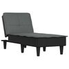 vidaXL Chaise longue gris fonc&eacute; tissu