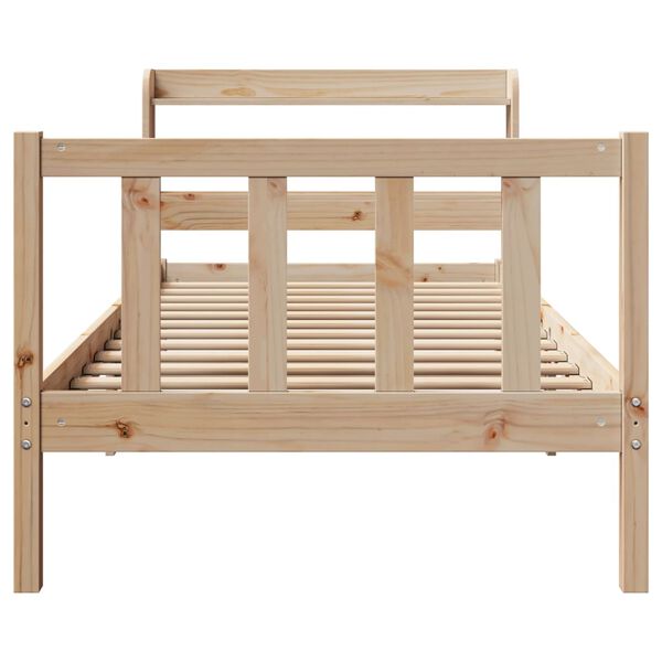 vidaXL Cadre de lit sans matelas 90x190 cm bois de pin massif